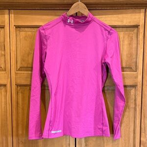 Under Armour Women's Fuchsia Long Sleeve Cold Gear Fitted Size Medium
